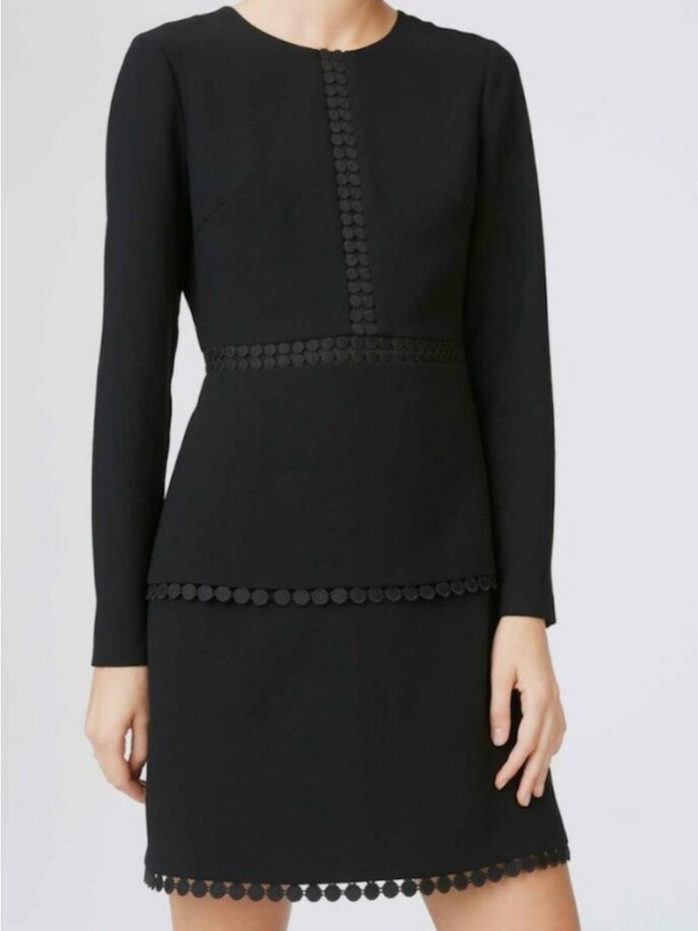 NWT Club Monaco Black Long-Sleeve Terrona Dress
